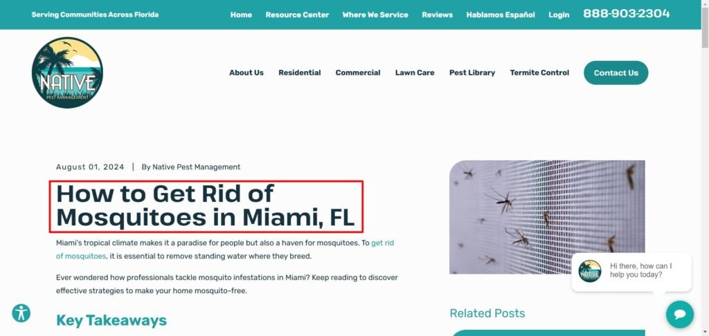 pest control company in Florida blog post example